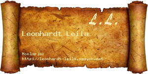 Leonhardt Leila névjegykártya