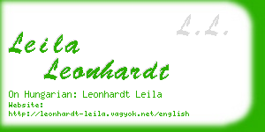 leila leonhardt business card